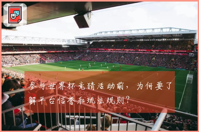 参与世界杯竞猜活动前，为何要了解平台信誉和玩法规则？
